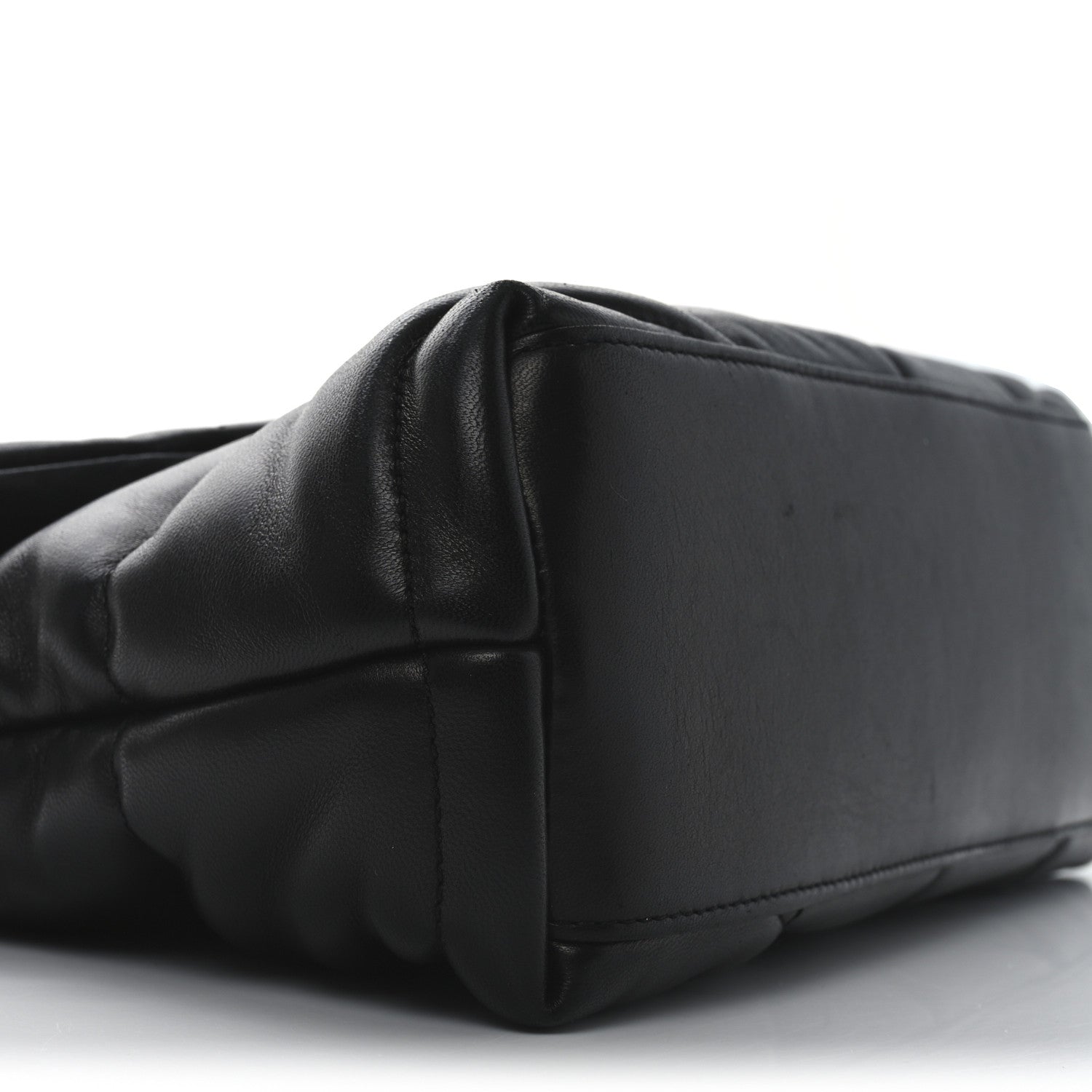 Saint Laurent Lambskin Quilted Small Loulou Puffer Monogram Chain Satchel Black 10 of 11