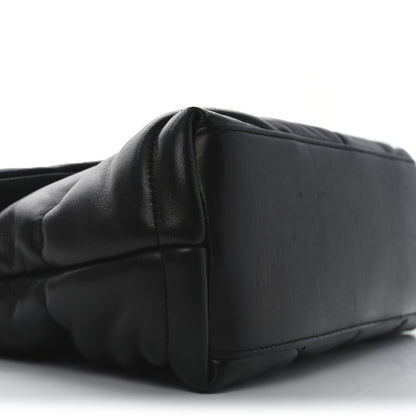 Saint Laurent Lambskin Quilted Small Loulou Puffer Monogram Chain Satchel Black 10 of 11