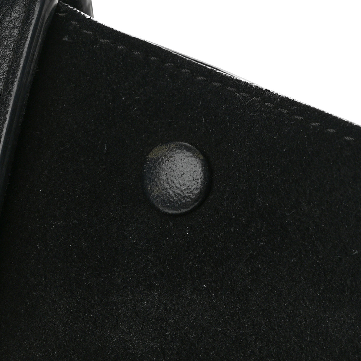 Celine Drummed Calfskin Suede Medium Trapeze Black 13 of 14