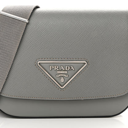 Prada Saffiano Cuir Identity Shoulder Bag Ardesia 7 of 15