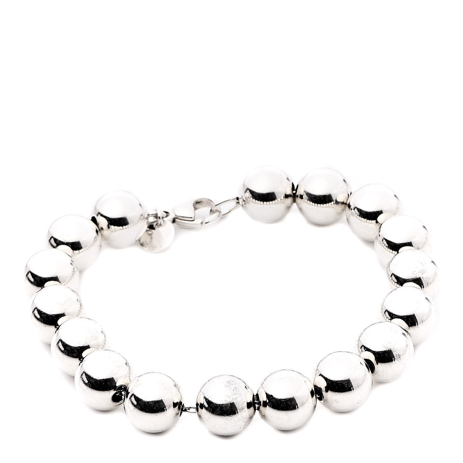 Tiffany Sterling Silver 10mm HardWear Ball Bracelet 1 of 6