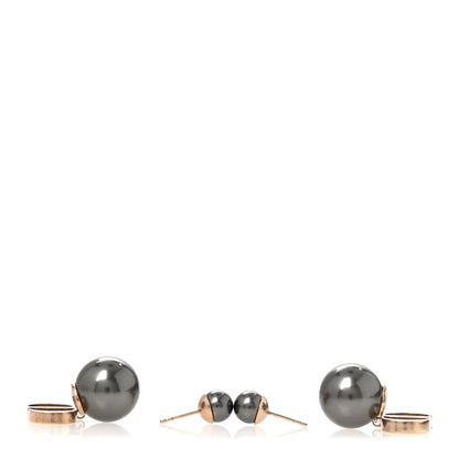 Christian Dior Metal Pearl Tribales Earrings Grey 3 of 5