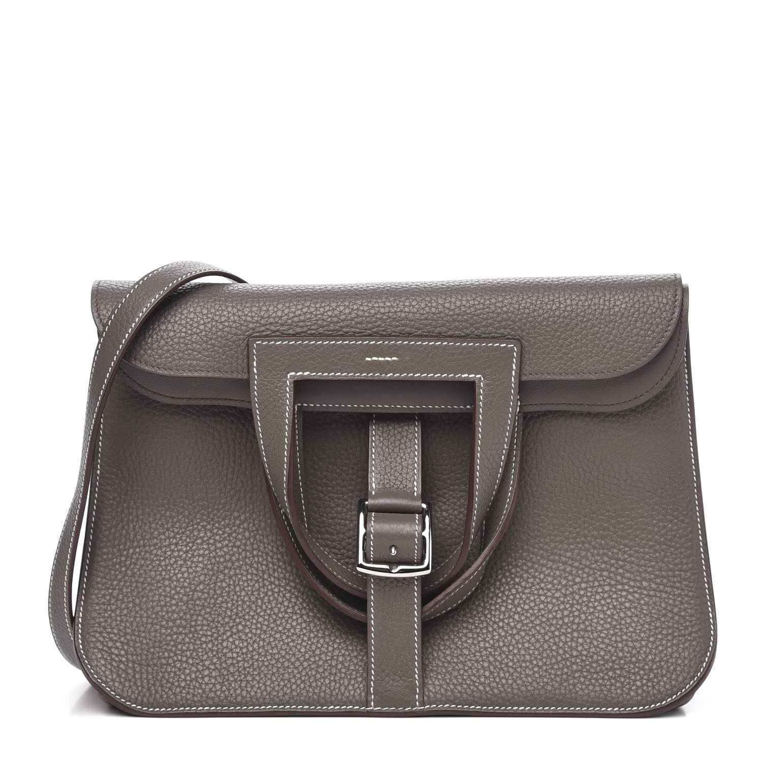 Hermes Taurillon Clemence Halzan 31 GM Etain 1 of 12