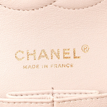 Chanel Lambskin Quilted Medium Double Flap Light Pink 6 of 13