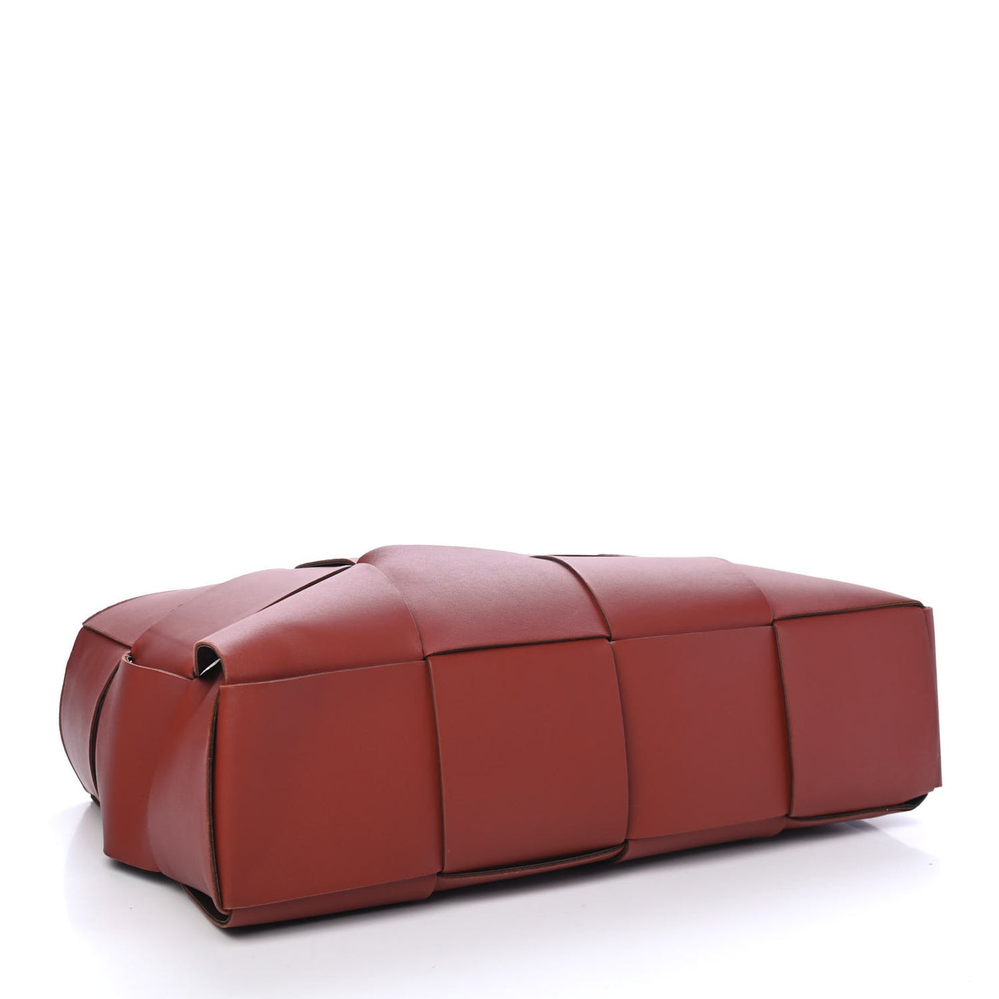 Nappa Maxi Intrecciato Mens Arco Tote Red Brown