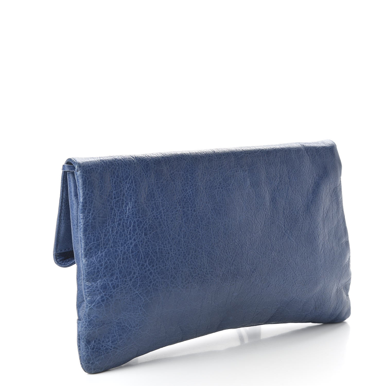Balenciaga Agneau Classic Hardware Envelope Clutch Bleu Cobalt 3 of 10