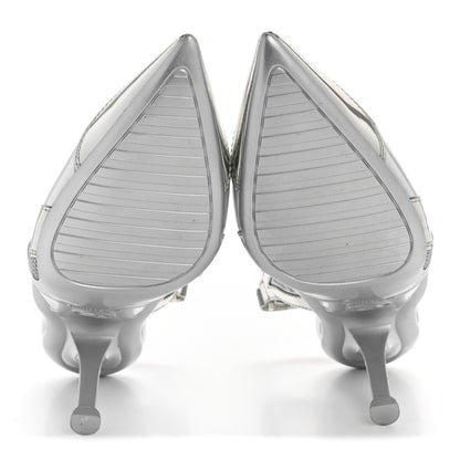 Louis Vuitton Metallic Lambskin Archlight Slingback Pumps 37.5 Argent 6 of 10