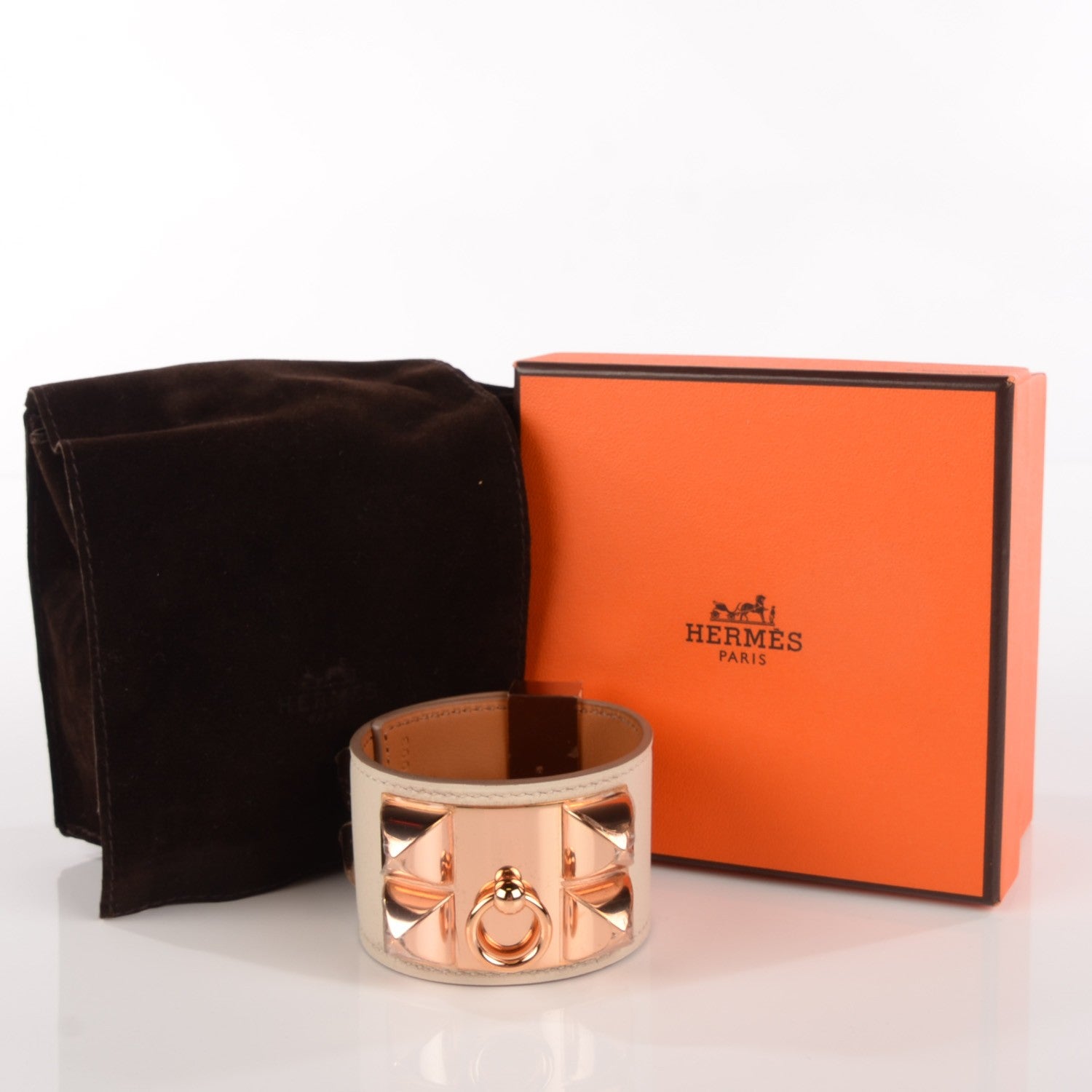 Hermes Swift Collier de Chien CDC Bracelet S Craie 6 of 6