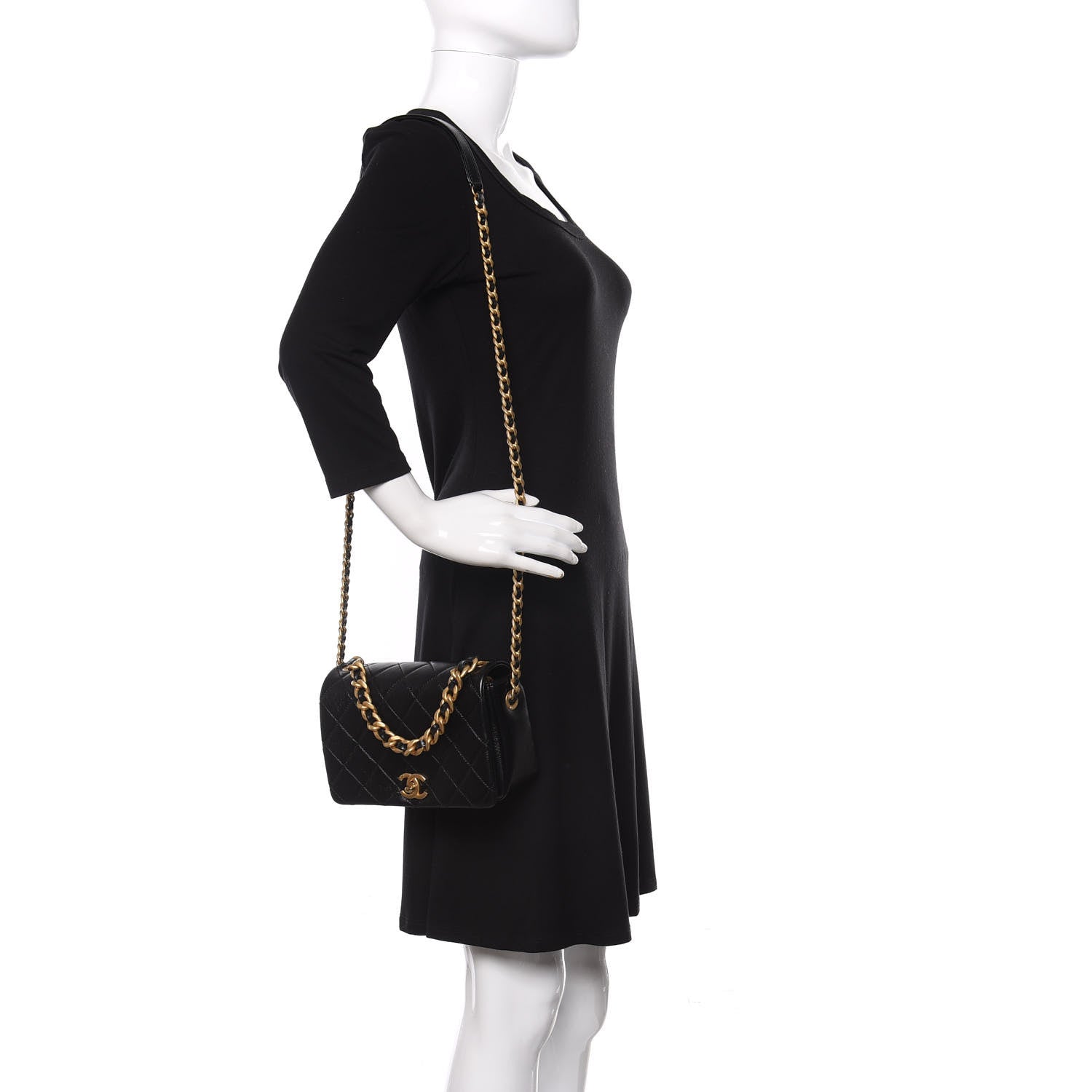 Chanel Shiny Lambskin Quilted Small Fashion Therapy Flap Black 2 of 11