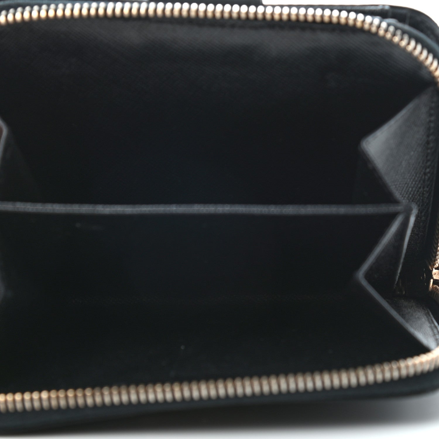Prada Tessuto Nylon Compact Zip Around Wallet Black 6 of 9