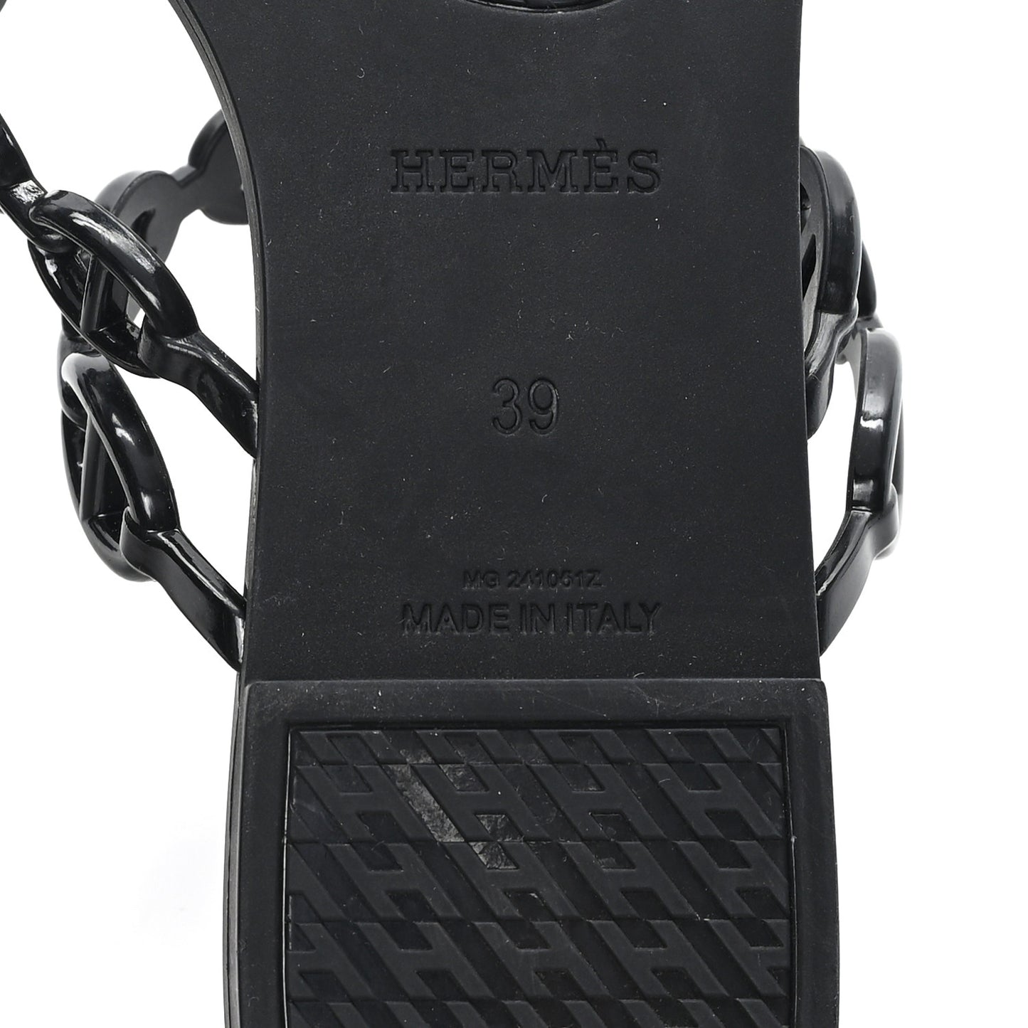 Rubber Chaine d'Ancre Island Sandals 39 Black