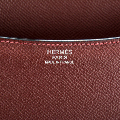 Hermes Epsom Enamel Constance 24 Rouge H Bleu Nuit 6 of 10