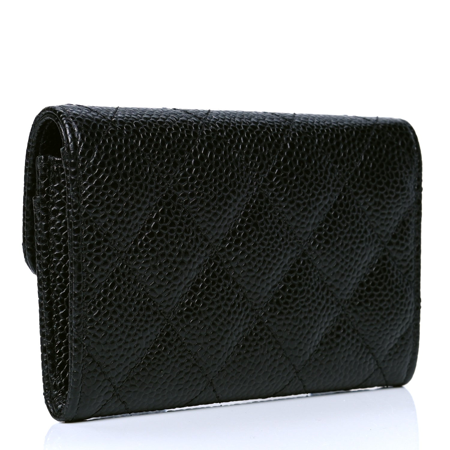 Chanel Caviar Quilted Flap Card Holder Black 2 of 5