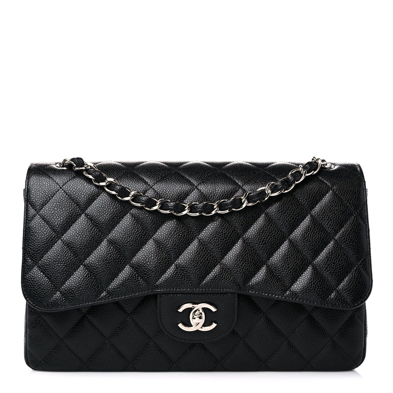 Chanel Caviar Quilted Jumbo Double Flap Black 1 of 13
