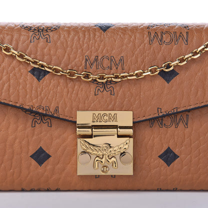 MCM Visetos Large Patricia Wallet On Chain Cognac 10 of 10
