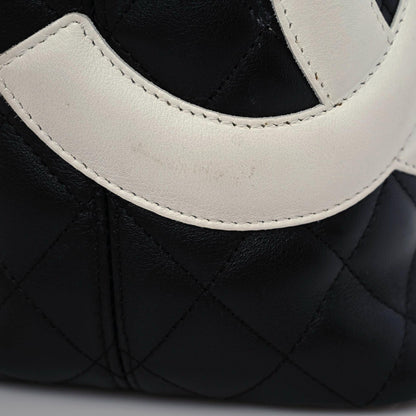 Chanel Calfskin Quilted Large Cambon Tote Black White 21 of 21