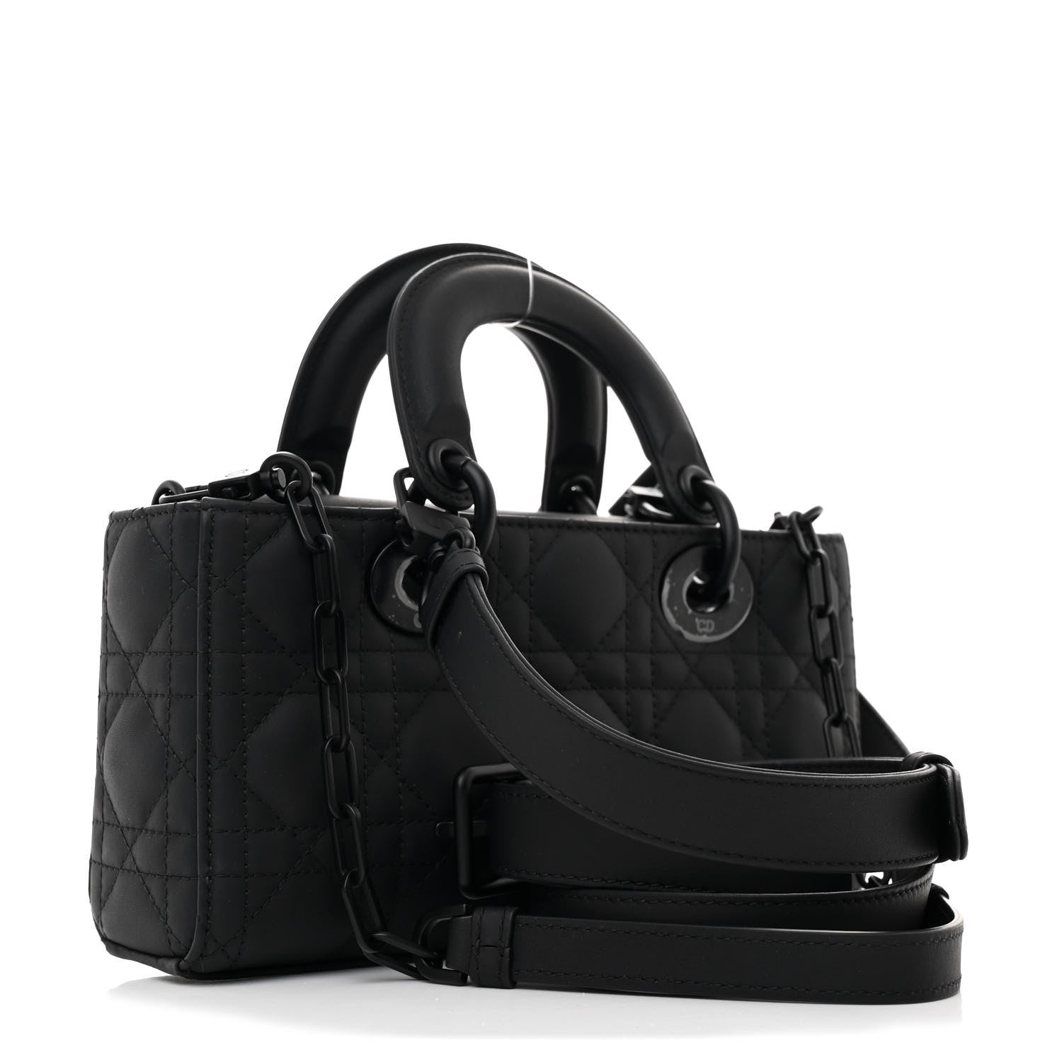 Christian Dior Ultra Matte Calfskin Cannage Medium Lady D-Joy Black 3 of 10