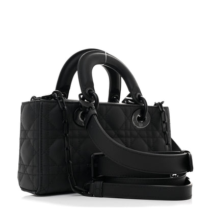 Christian Dior Ultra Matte Calfskin Cannage Medium Lady D-Joy Black 3 of 10