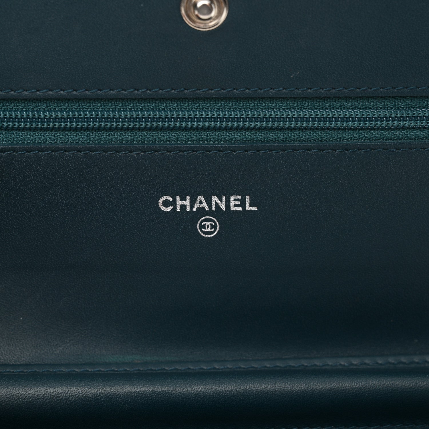 Chanel Velvet Quilted Boy Wallet On Chain WOC Teal 6 of 14