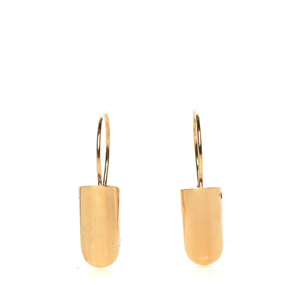 Louis Vuitton Brass Essential V Hoop Earrings Gold 3 of 5