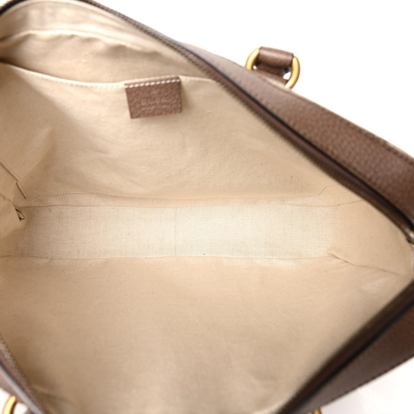 GG Supreme Monogram Textured Calfskin Web Medium Ophidia Briefcase Beige Ebony New Acero