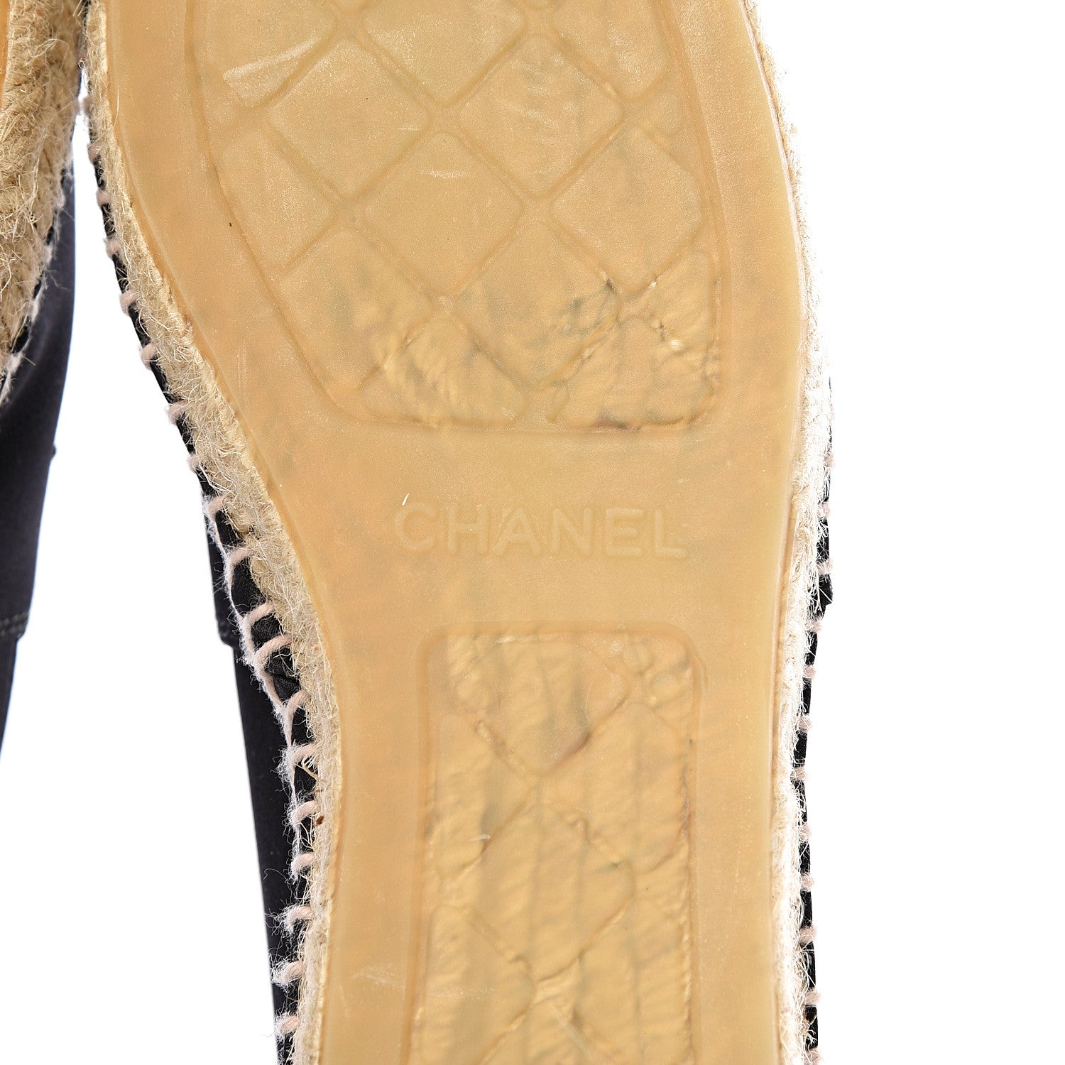 Chanel Satin Grosgrain CC Espadrilles 37 Black 9 of 11