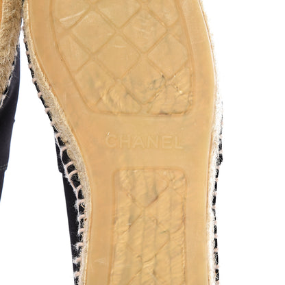 Chanel Satin Grosgrain CC Espadrilles 37 Black 9 of 11