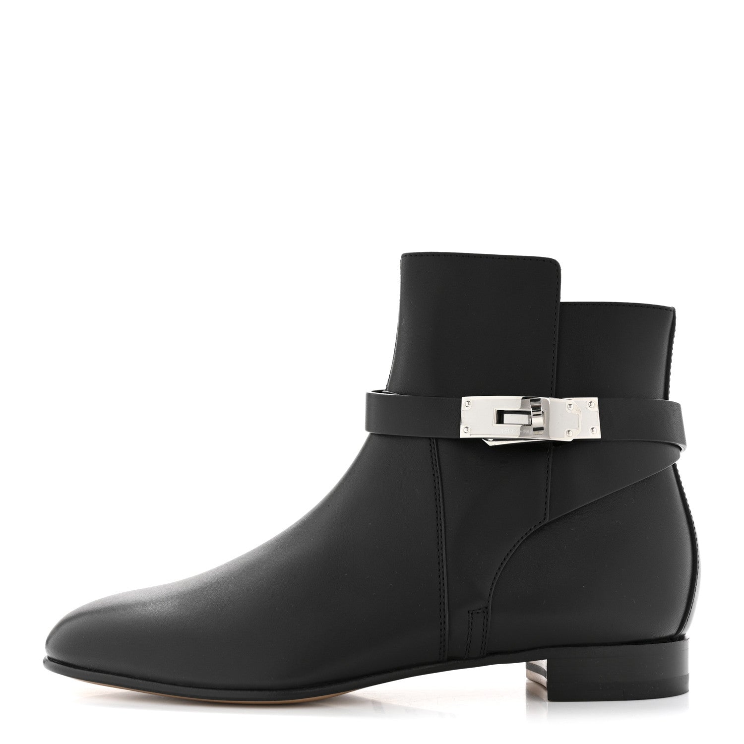 Hermes Calfskin Neo Low Boots 37.5 Black 1 of 10