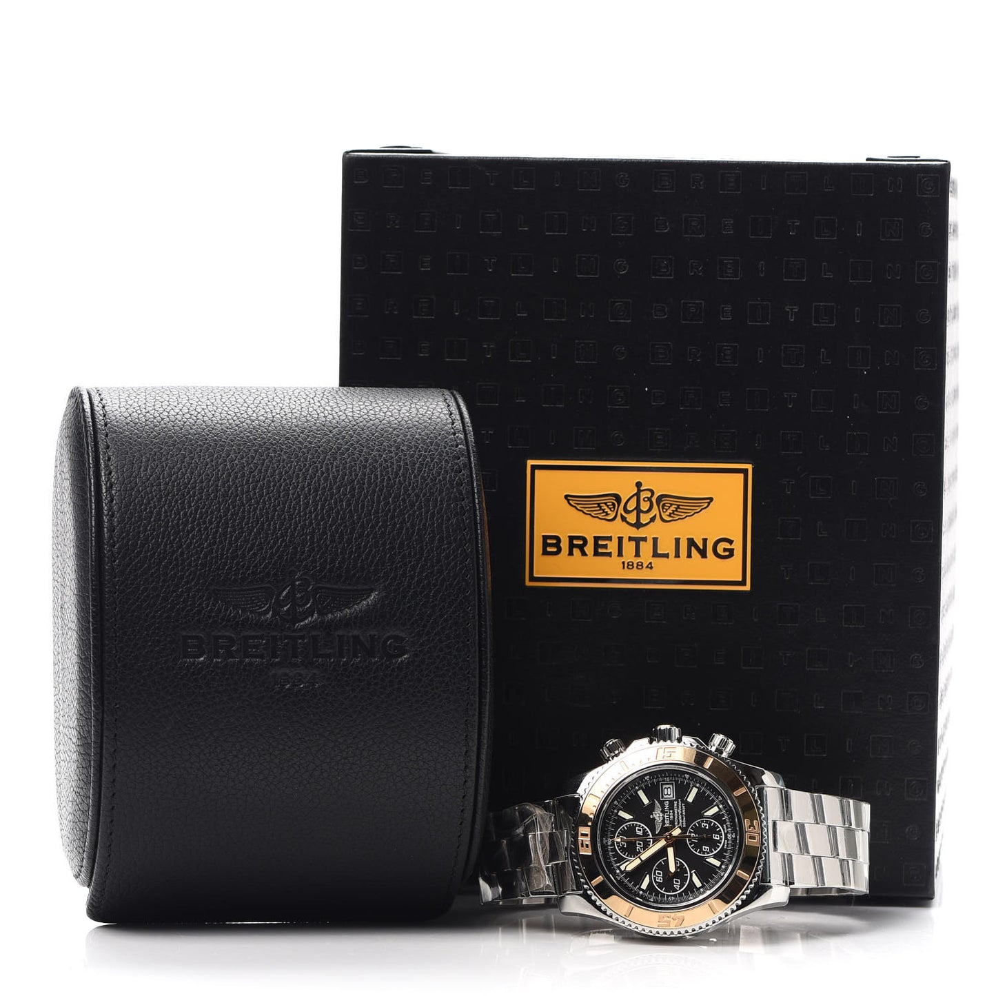 Stainless Steel 18K Rose Gold 44mm Superocean Chronograph II Automatic Watch Black C1334112/BA84