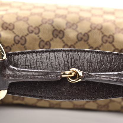 Gucci Monogram Medium Horsebit Chain Hobo Dark Brown 10 of 13