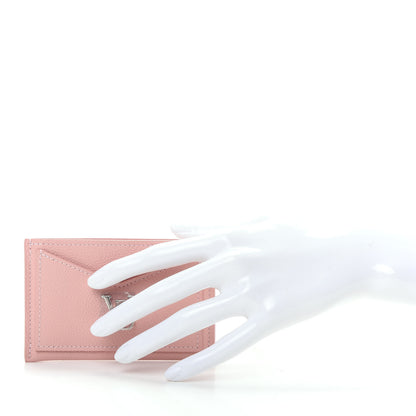 Louis Vuitton Calfskin Lockme Card Holder Rose Ballerine 2 of 8