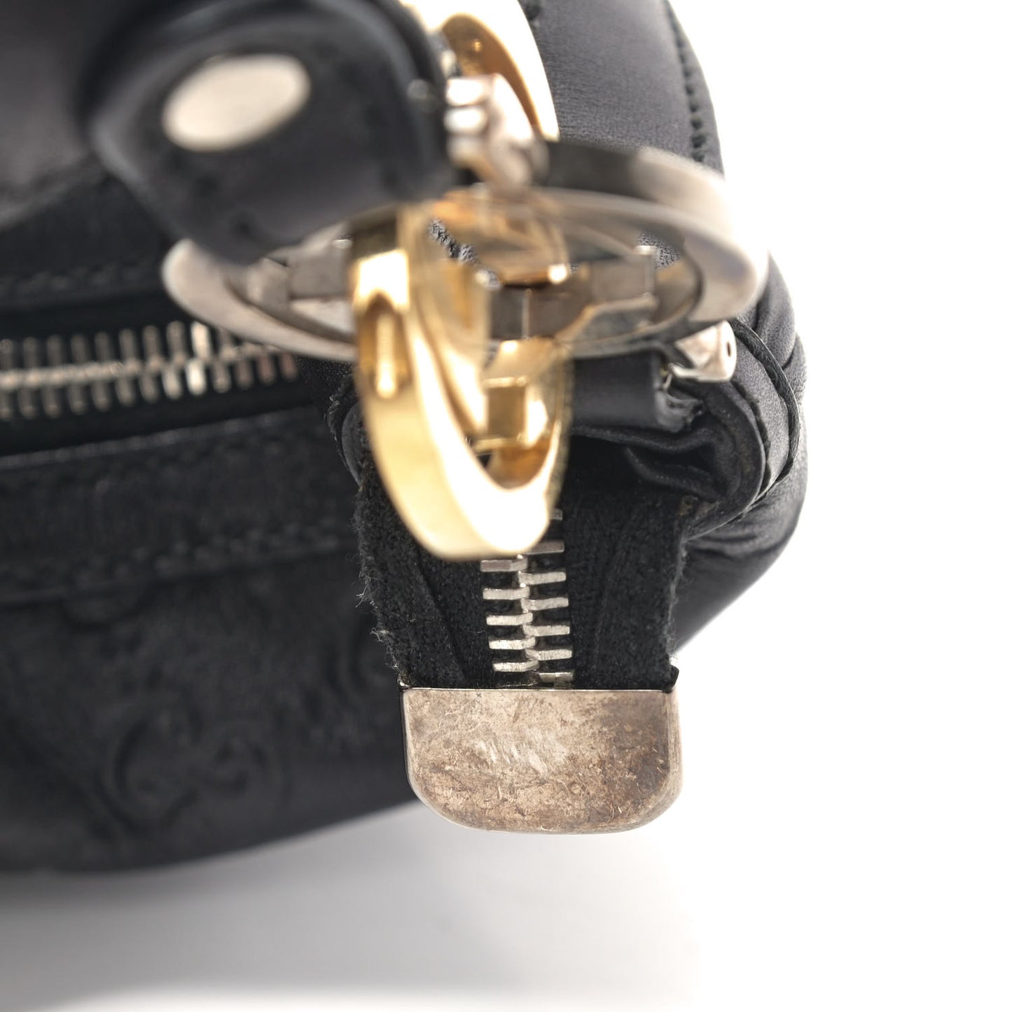 Guccissima Large GG Twins Hobo Black