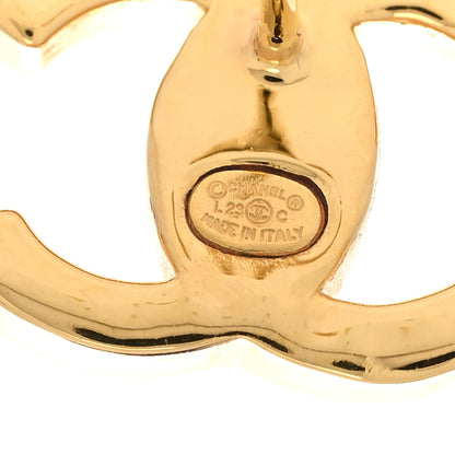 Chanel Metal Crystal CC Marquise Earrings Gold 4 of 5