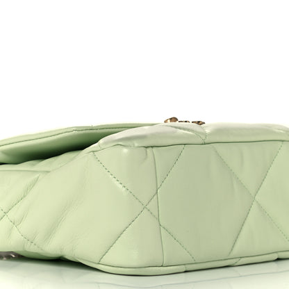 Chanel Lambskin Quilted Medium Chanel 19 Flap Light Green 9 of 11