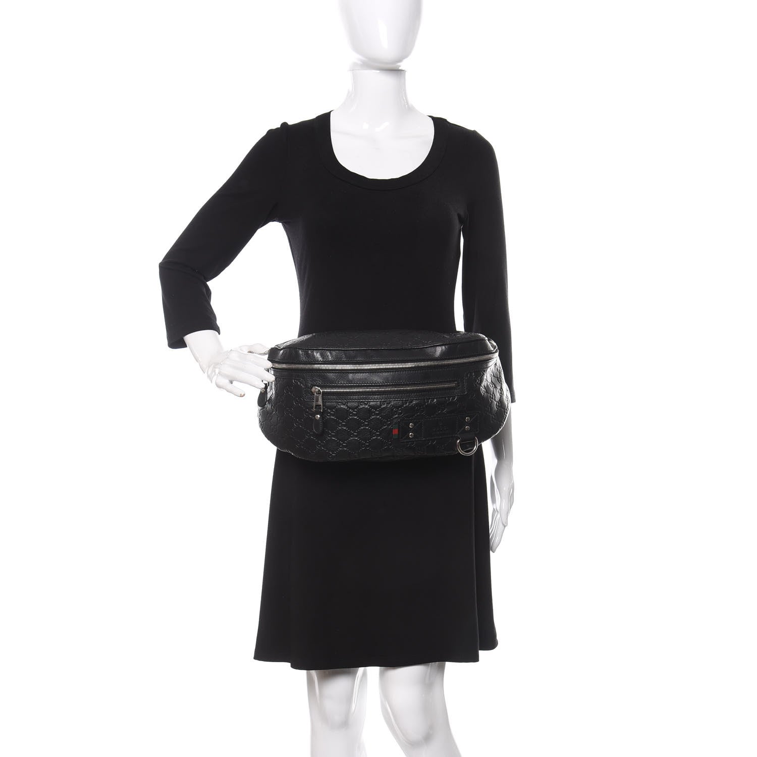 Gucci Guccissima Web Belt Bag Black 2 of 12