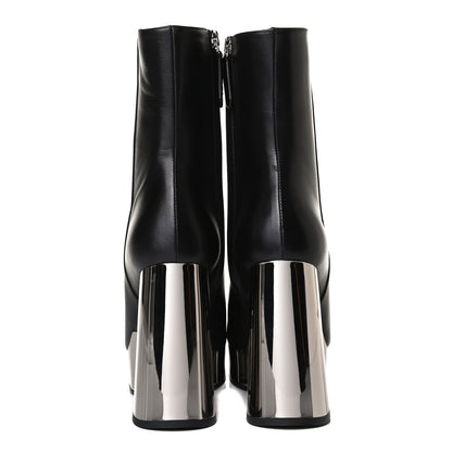 Gucci Malaga Kid Chrome Ankle Boots 36.5 Black 6 of 13