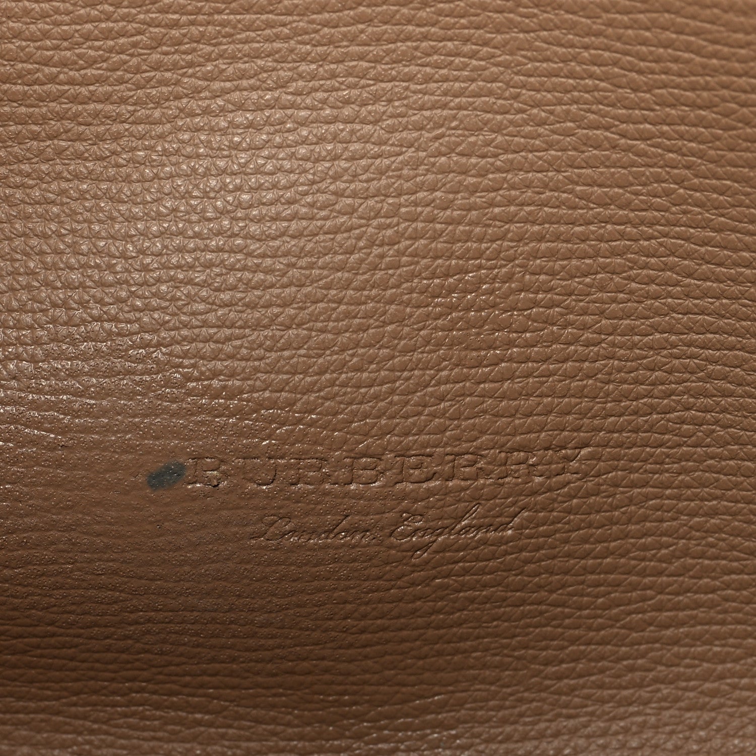 Burberry Grainy Calfskin Haymarket Check Medium Reversible Tote Camel 6 of 16