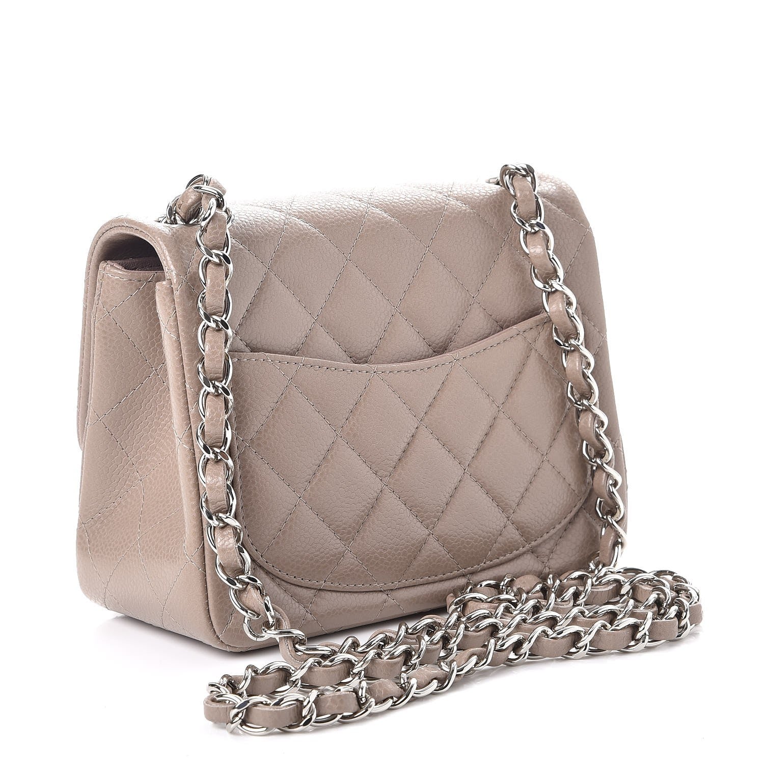 Chanel Caviar Quilted Mini Square Flap Taupe 256252 – FASHIONPHILE