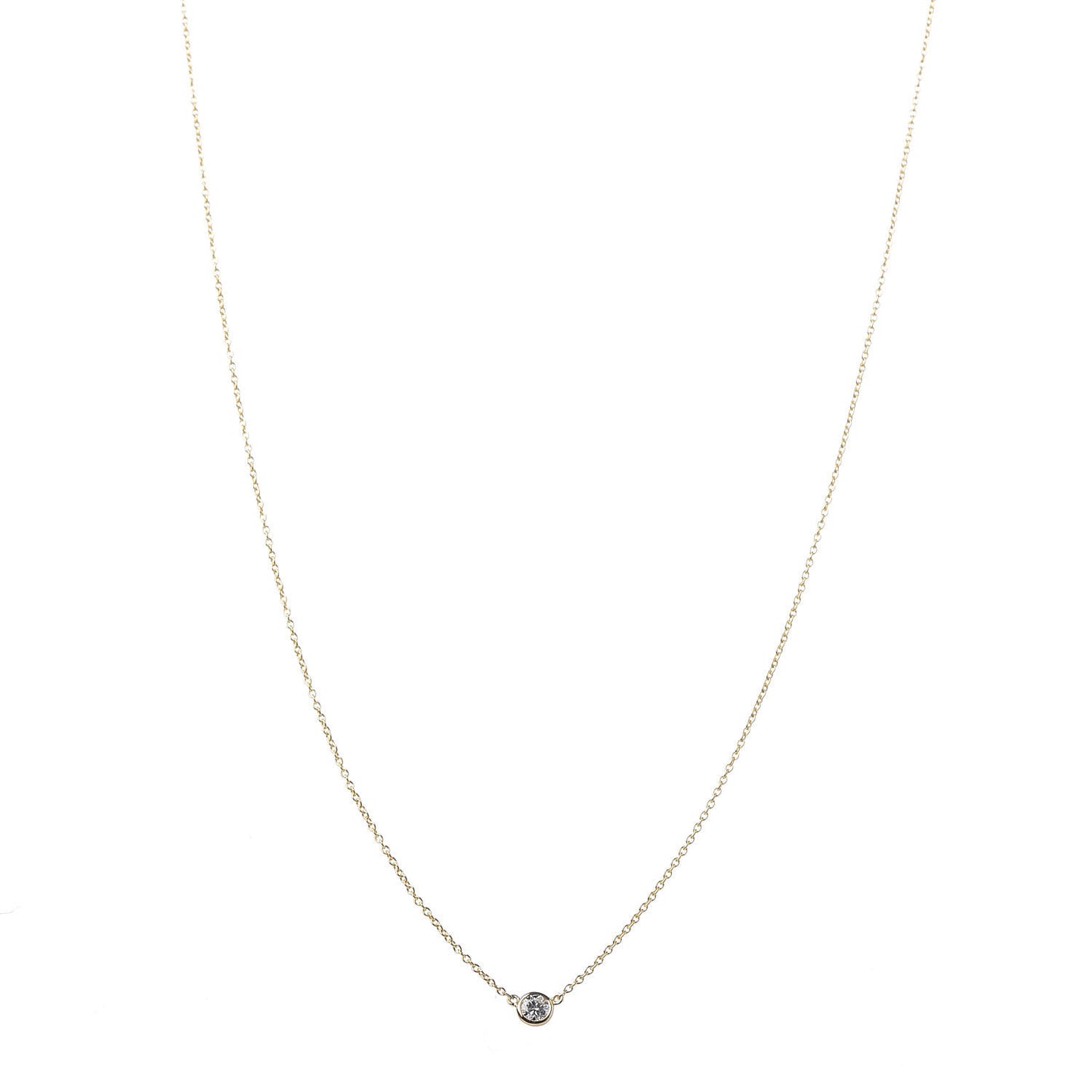 18K Yellow Gold Diamond .12ct Elsa Peretti Diamonds by the Yard Pendant Necklace