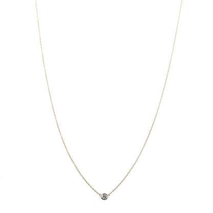 Tiffany 18K Yellow Gold Diamond .12ct Elsa Peretti Diamonds by the Yard Pendant Necklace 1 of 7