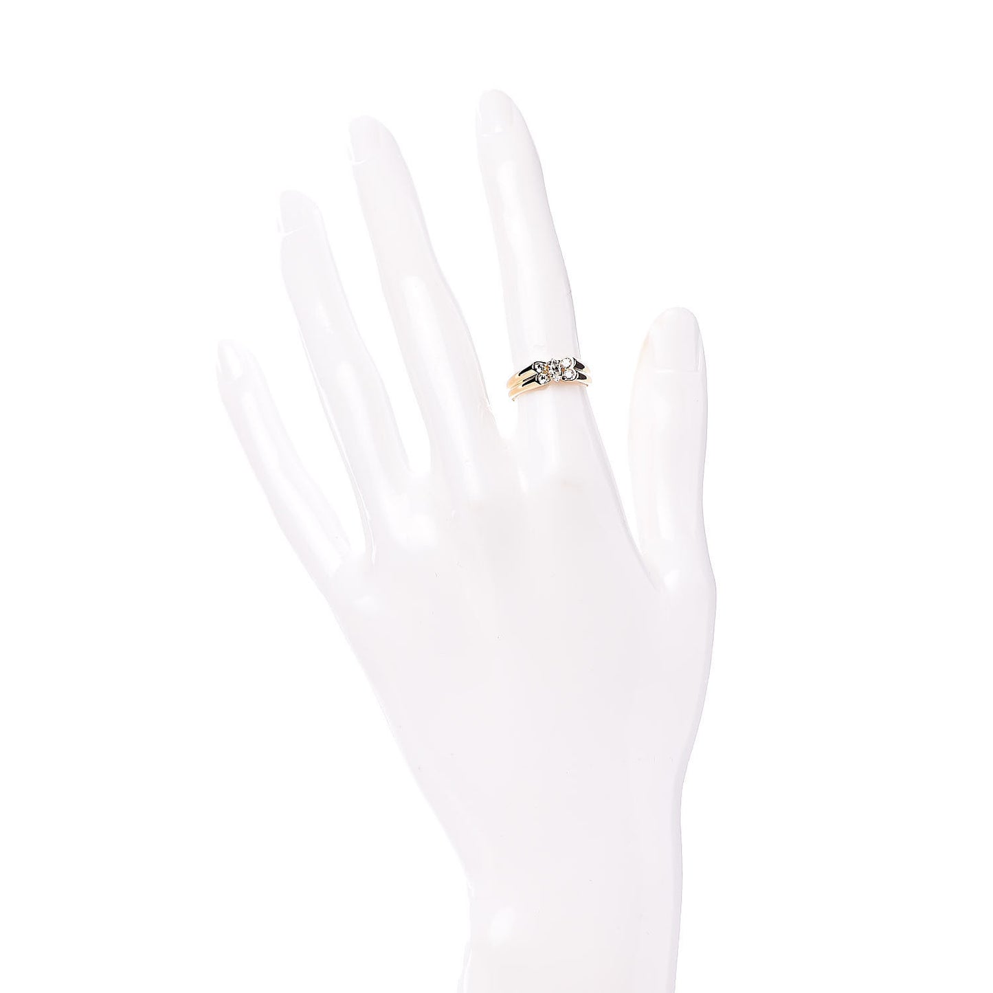 18K Yellow Gold Diamond Butterfly Ring 49 4.75