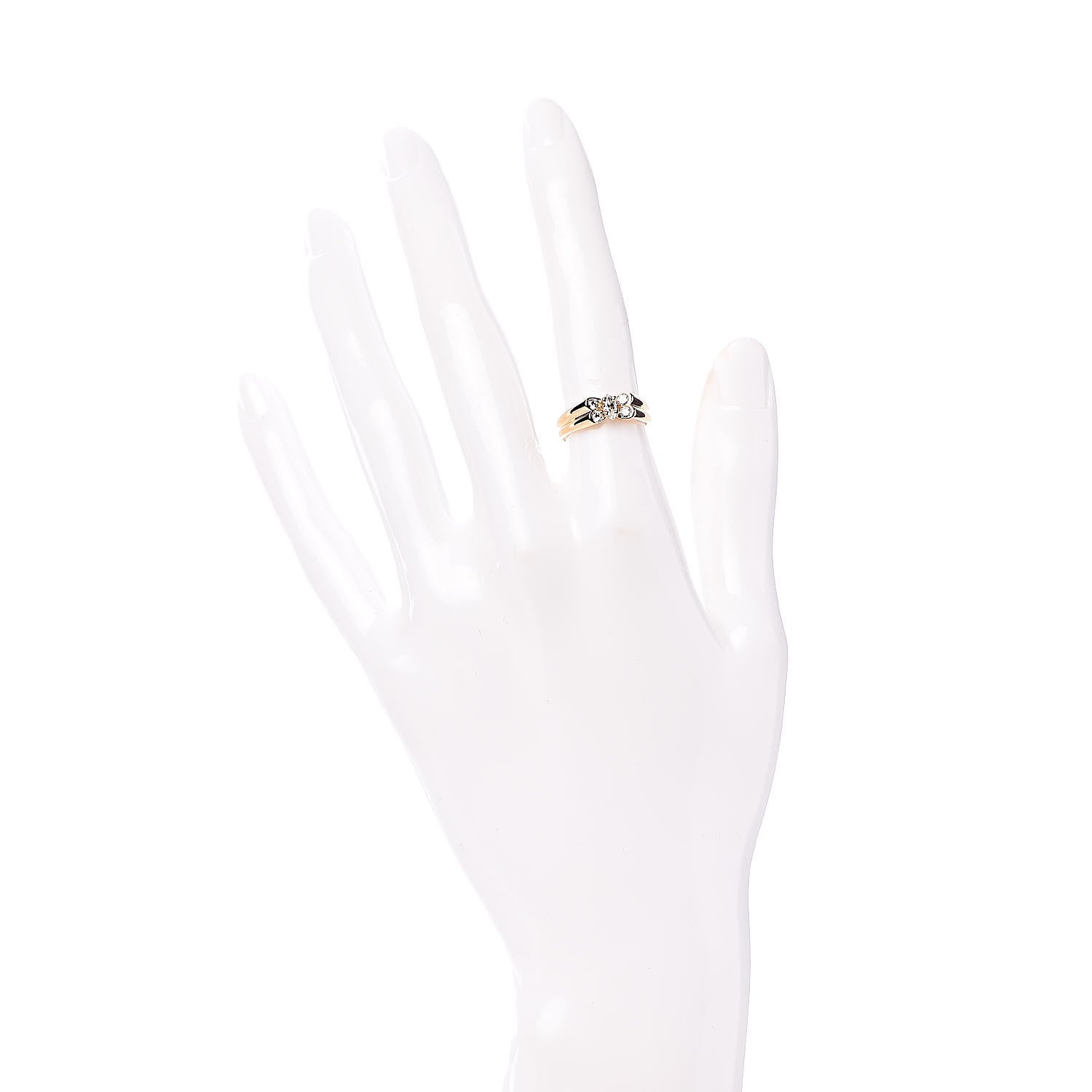 Van Cleef & Arpels 18K Yellow Gold Diamond Butterfly Ring 49 4.75 2 of 6