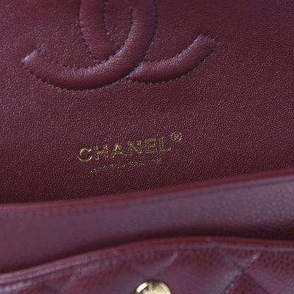 Chanel Caviar Quilted Medium Double Flap Burgundy 8 of 11