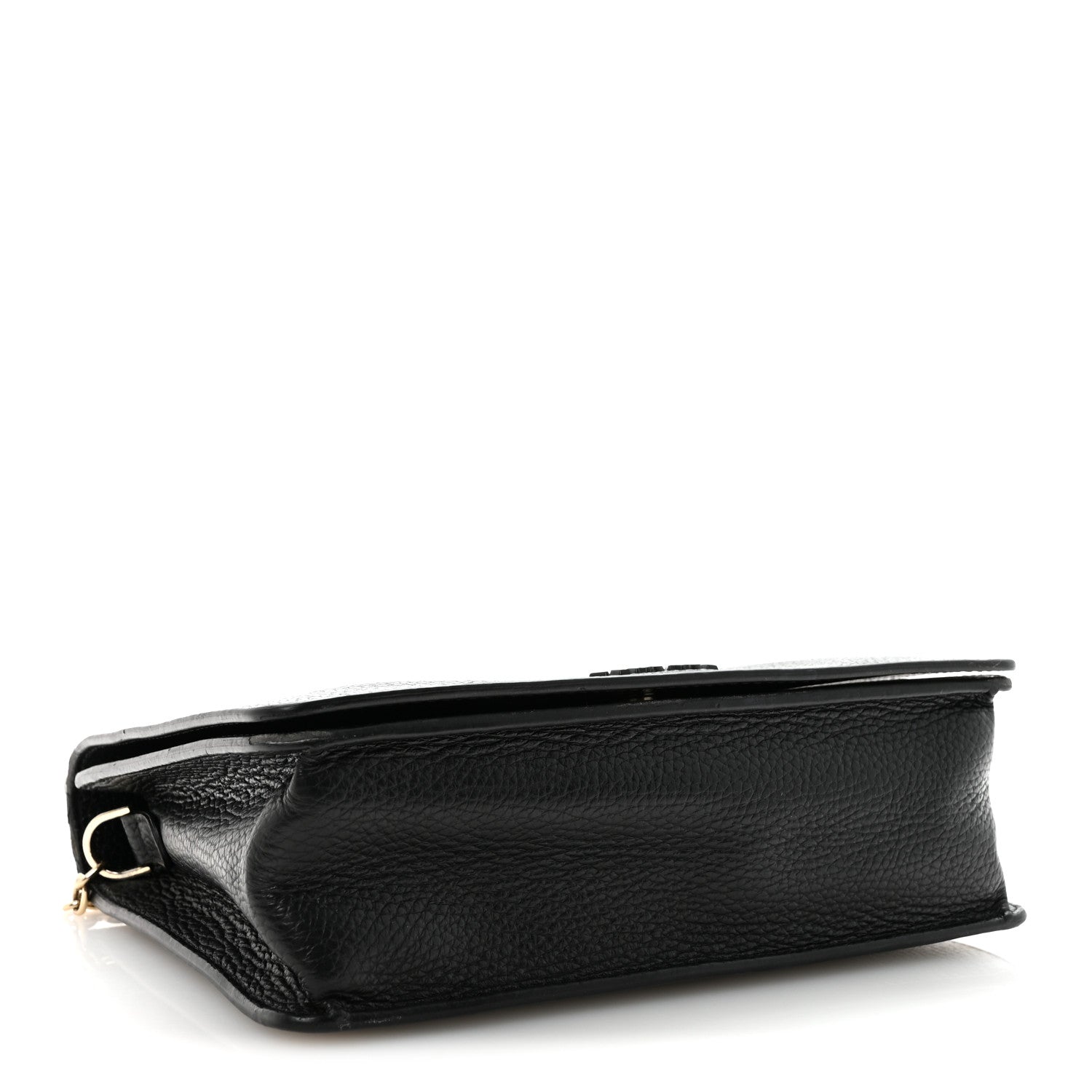 Versace Grained Calfskin Embossed Medusa Flap Bag Black 4 of 9