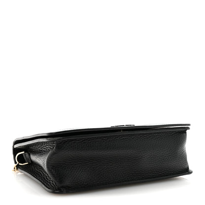 Versace Grained Calfskin Embossed Medusa Flap Bag Black 4 of 9