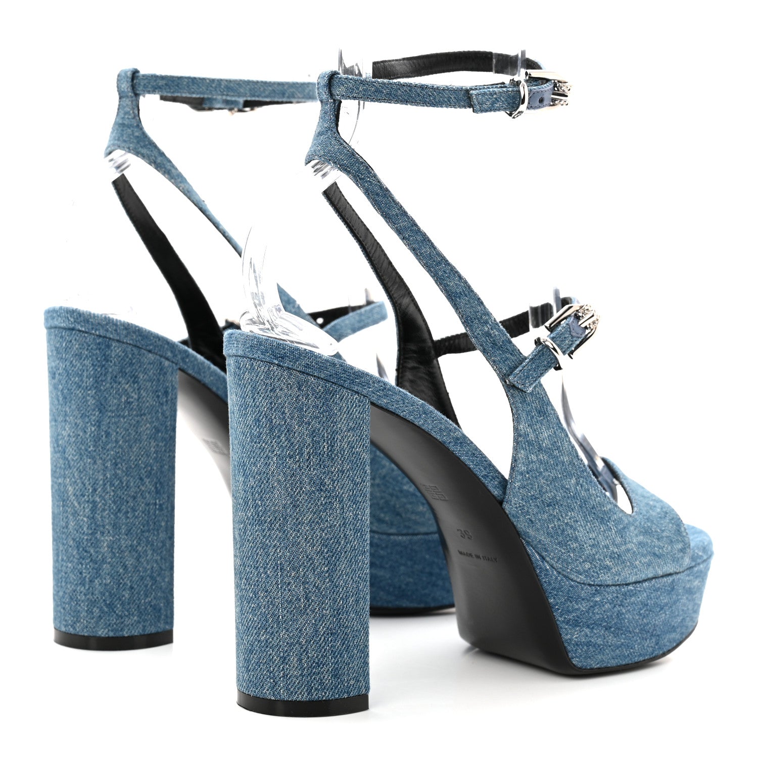 Givenchy Denim Voyou Sandals 39 Medium Blue 5 of 10