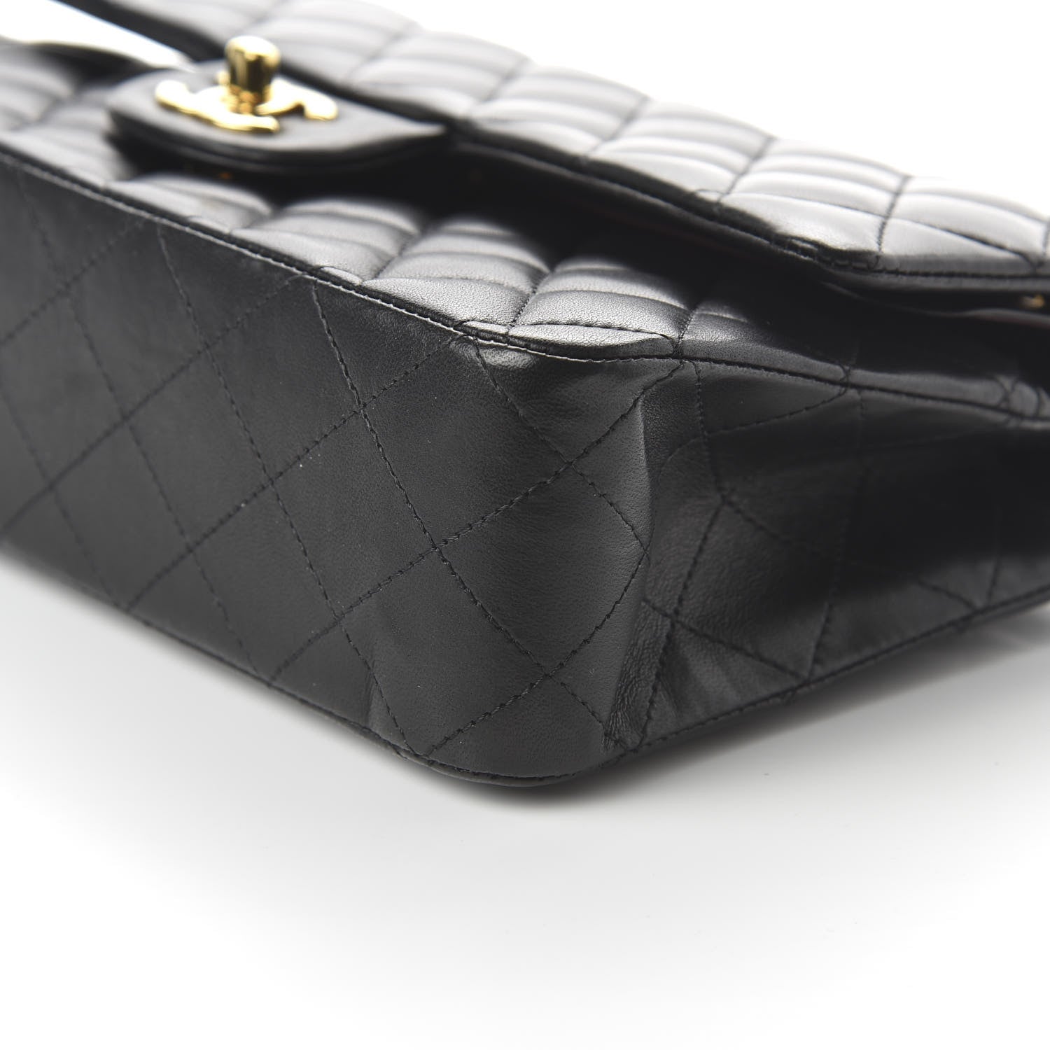 Chanel Lambskin Quilted Medium Double Flap Black 7 of 14
