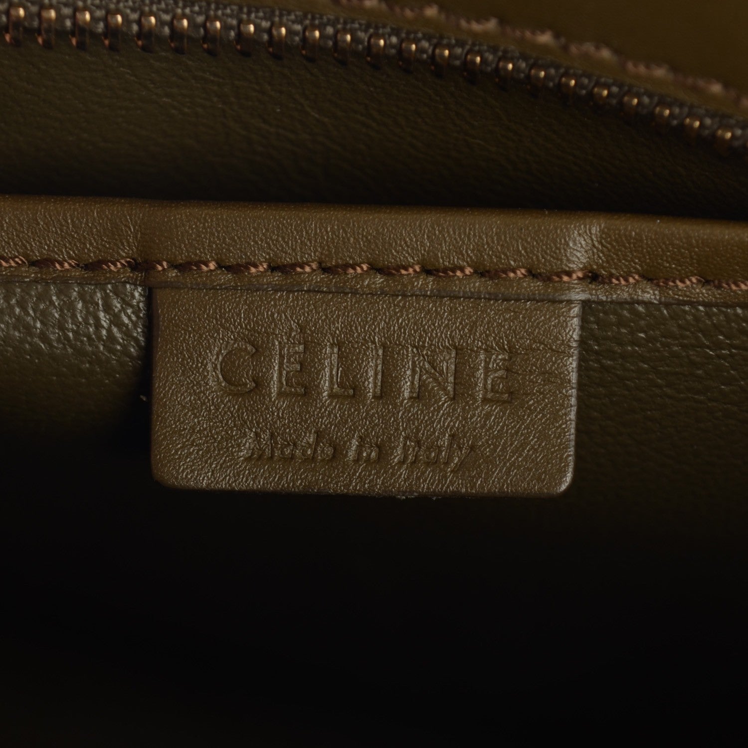 Celine Smooth Calfskin Nano Luggage Olive 5 of 7