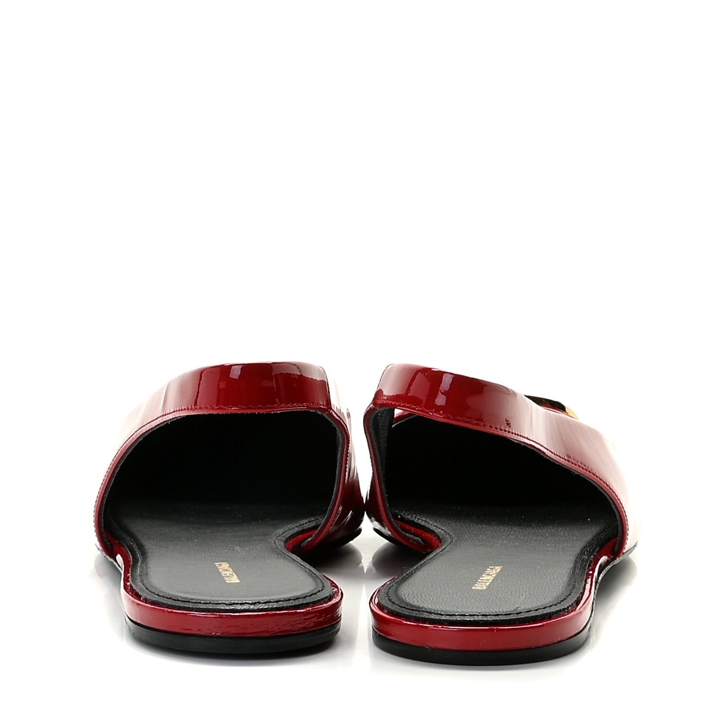 Patent BB Knife Pointy Toe Slingback Flats 39 Rouge Cardinal