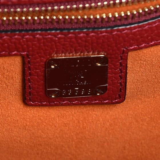 Grained Calfskin Large Patricia Park Avenue Hobo Ruby Tan